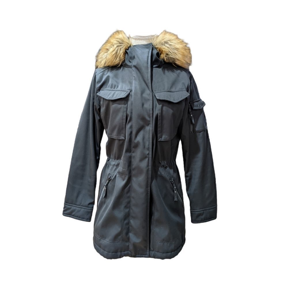 S13 New York Women's Faux Fur Black Jacket Size S